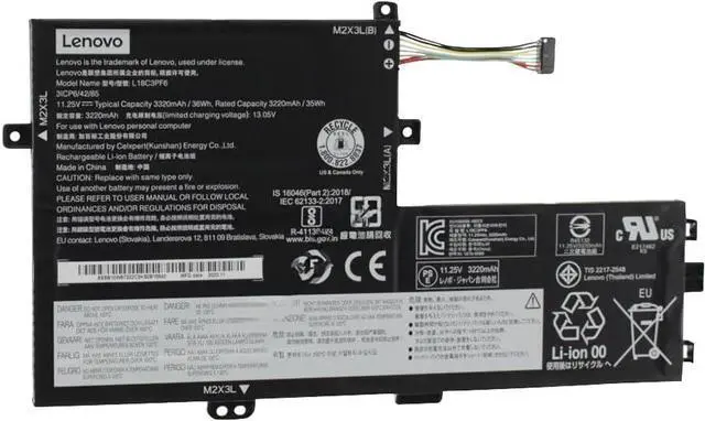 Main image of Direct Replacement for Lenovo 5B10W67426 Appliance Cp A L18C3Pf6 11.25V36Wh3Cell