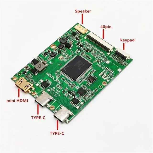 Alt view image 2 of 5 - Power Supply Board Driver Board Type-C line Pass 40 pin eDP for 15.6" LP156WFD-SPM5 1920x1080 Touch Panel Controller DIY Kits
