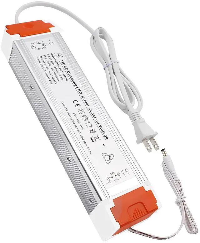 Main image of 120W Dimmable LED Driver AIBOO Transformer 120V AC to 12V DC Power Supply with Removable AC Cord Compatible with Dimmer Switch for LED Strip Lights LED Module LED Neon Sign
