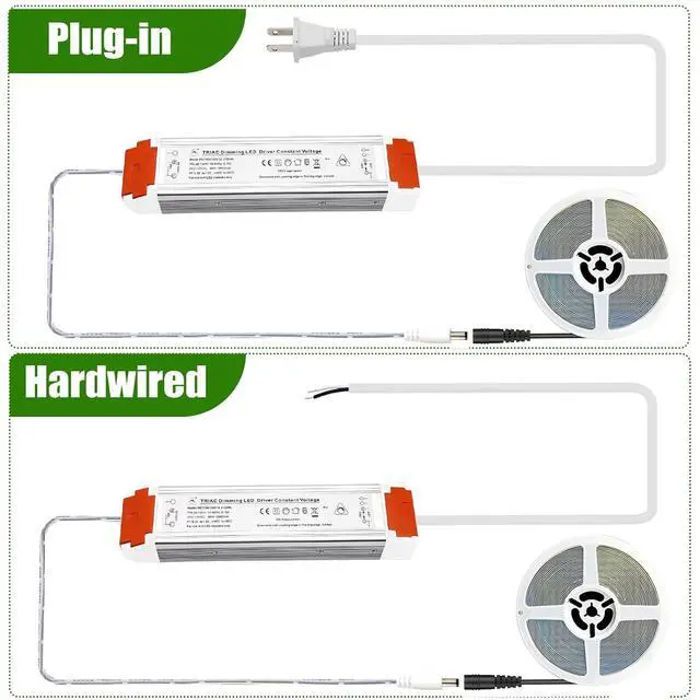 Alt view image 4 of 7 - 120W Dimmable LED Driver AIBOO Transformer 120V AC to 12V DC Power Supply with Removable AC Cord Compatible with Dimmer Switch for LED Strip Lights LED Module LED Neon Sign