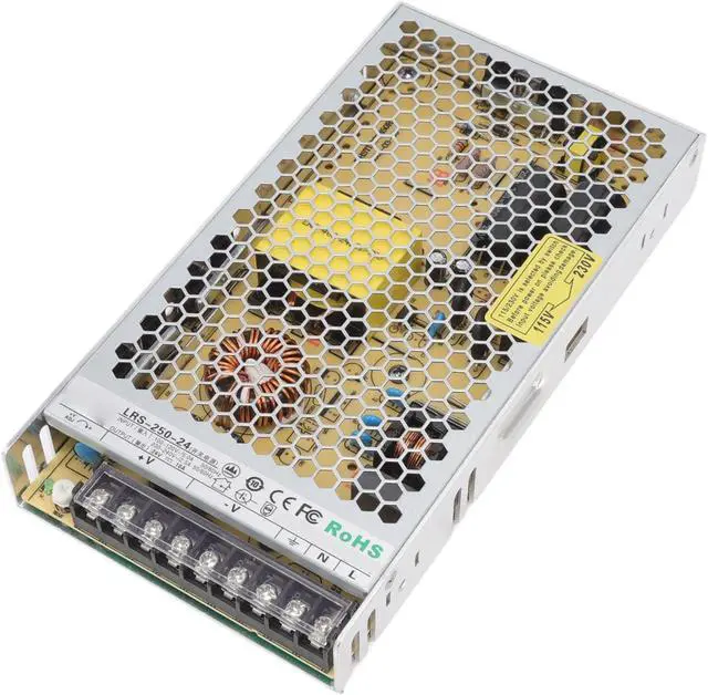 Alt view image 5 of 7 - Switching Power Supply Transformer, Aluminum Copper, Fast Heat Dissipation, Power Supply Adapter, Solenoid Valve for Digital Products (LRS-250W-24V 10A)