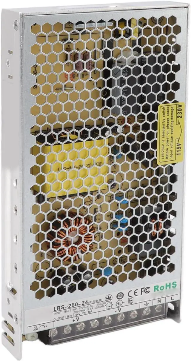 Main image of Switching Power Supply Transformer, Aluminum Copper, Fast Heat Dissipation, Power Supply Adapter, Solenoid Valve for Digital Products (LRS-250W-24V 10A)