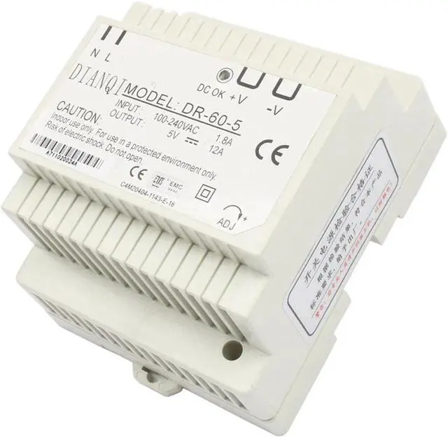 Alt view image 3 of 6 - Din Rail Power Supply Switch 30W 45W 60W 5V 12V 15V 24V Power suply ac dc Converter DR-30 DR-45 DR-60(24V,DR-45)