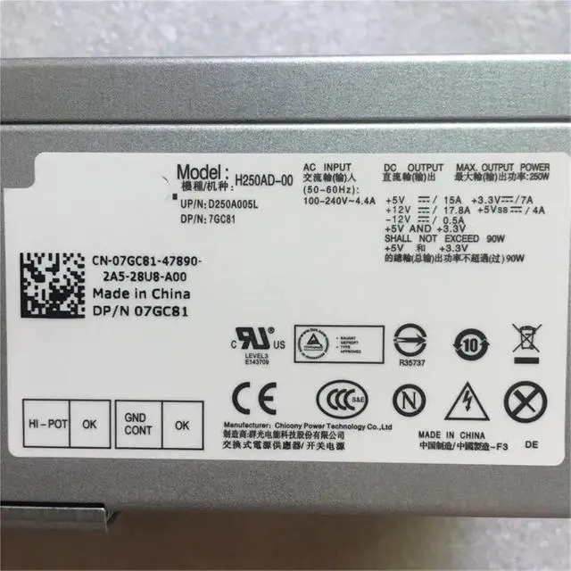Alt view image 5 of 5 - PSU Power Supply Adapter for 390 790 990DT 220 230 620S 3010 PSU H250AD-00 L250PS-01 Switch