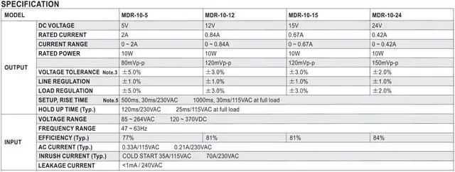 Alt view image 3 of 3 - Switching Power Supply MDR-10-5 MDR-10-12 MDR-10-15 MDR-10-24(MDR-10-5)