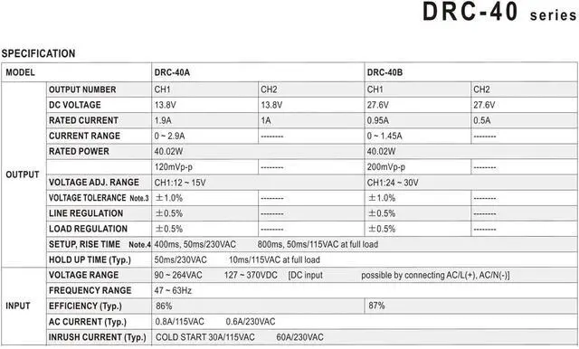 Alt view image 2 of 2 - Switching Power Supply DRC-40A DRC-40B(DRC-40A)