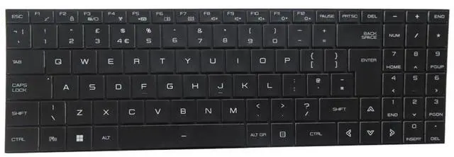 Main image of Laptop Keyboard for Hyperbook Pulsar V17 GM7PX0N United Kingdom UK with Frame with Backlit