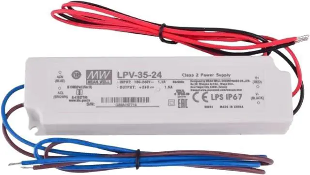 Alt view image 2 of 4 - LPV-35 LPV-35-5 LPV-35-12 LPV-35-15 LPV-35-24 LPV-35-36 35W Single Output Switching Power Supply(LPV-35-24)