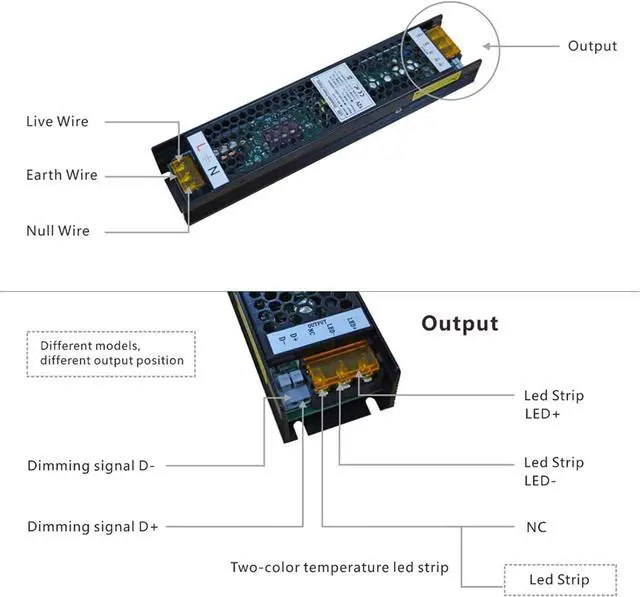 Alt view image 6 of 6 - Dimmable Power Supply Switching Light AC 220V to DC 12V 24V Ultra Thin Power Adapter(12V_150W)