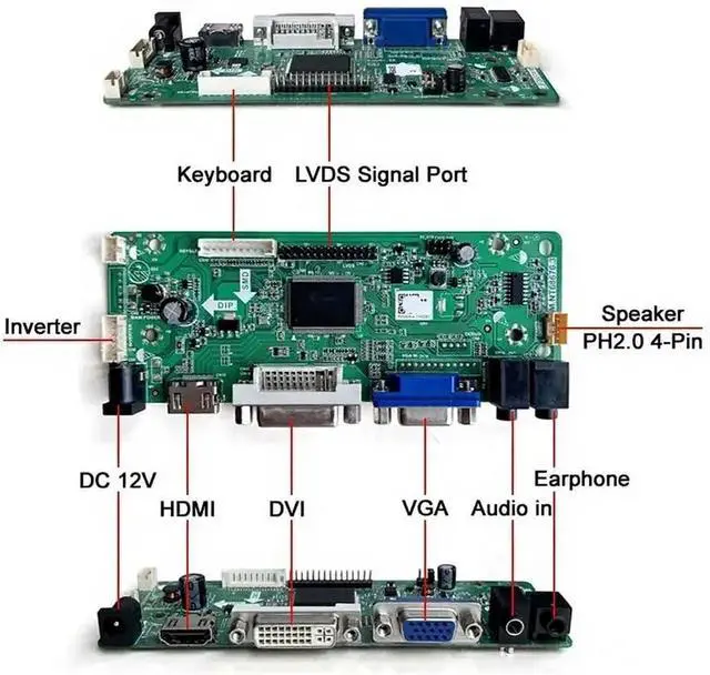 Alt view image 2 of 4 - Driver Controller Board for LTN101NT05-A01 LTN101NT06-001 Kit DIY HDMI-Compatible 10.1" VGA DVI 1024x600 40Pin LVDS Laptop Panel(for LTN101NT06-102)