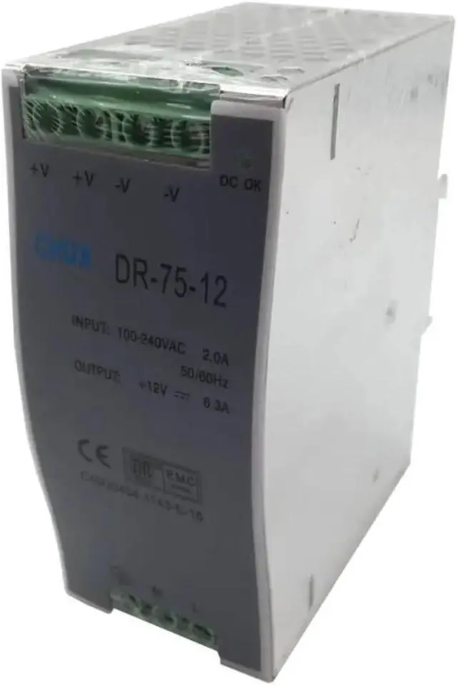 Alt view image 3 of 6 - Din Rail Switching Power Supply 75w 12V 24V 48V Single Output DR Mount DR75w LED SMPS Power Supplies(24V)