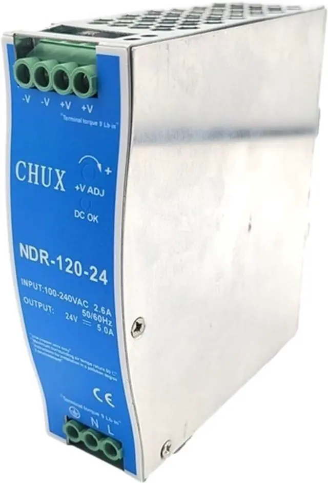 Main image of 120W 24V Industrial Switching Power Supply Ultra-Slim Step Shape DIN Rail Type NDR-120W-24V 100V-220V SMPS