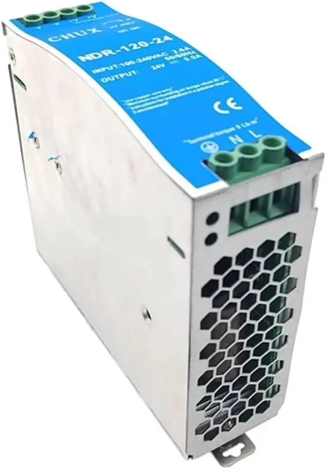 Alt view image 5 of 5 - 120W 24V Industrial Switching Power Supply Ultra-Slim Step Shape DIN Rail Type NDR-120W-24V 100V-220V SMPS