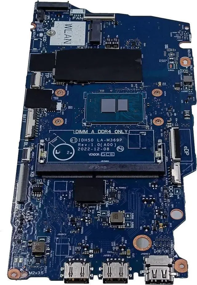 Alt view image 4 of 7 - Replacement for Dell Inspiro 3530 Motherboard IDH50 LA-M369P Mainboard N100 Processor 03DMTT 3DMTT