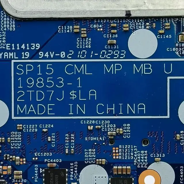 Alt view image 6 of 7 - Replacement for Dell Latitude 5520 Motherboard SP15 CML MP MB U 19853-1 Mainboard i5-10210U Processor 03VT5H 3VT5H
