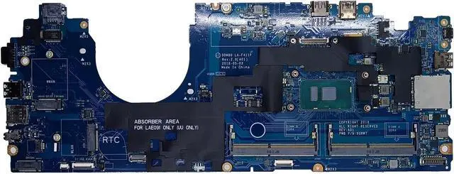 Alt view image 3 of 7 - Replacement for Dell Latitude 5590 Motherboard DDM80 LA-F411P Mainboard i7-8650U Processor 0GKGF4 GKGF4