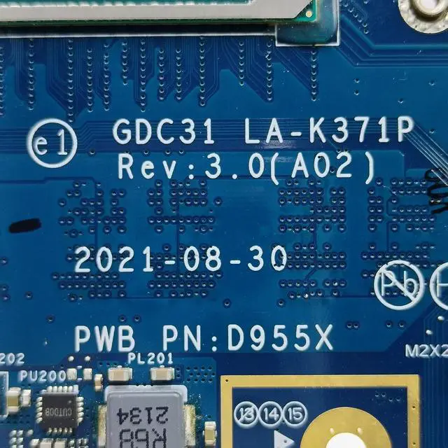 Alt view image 6 of 7 - Replacement for Dell Latitude 7320 Motherboard GDC31 LA-K371P System Board I5-1145G7 Processor 16GB RAM 08962Y 8962Y