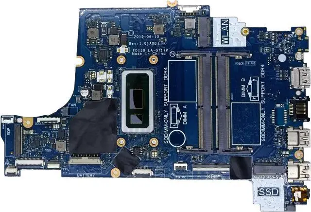 Alt view image 3 of 7 - Replacement for DELL Vostro 3590 Motherboard FDI50 LA-G717P Mainboard i5-10210U Processor 07DJ1F 7DJ1F