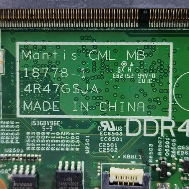 Alt view image 6 of 7 - Replacement for Dell Inspiron 5498 Motherboard Mantis CML 18778-1 Mainboard i5-10210U Processor 4GB RAM 09X5J8 9X5J8