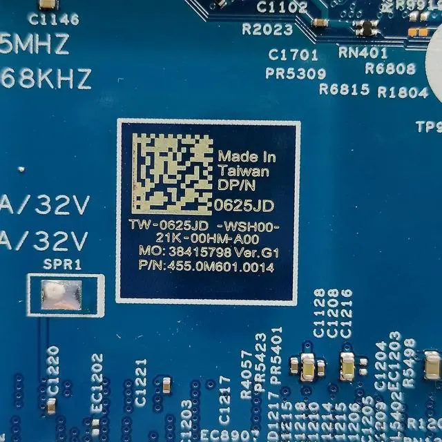 Alt view image 5 of 7 - Replacement for Dell Latitude 5520 Motherboard South Peak 15 TGL MB 8L 19819-1 System Board i5-1135G7 Processor 0625JD 625JD