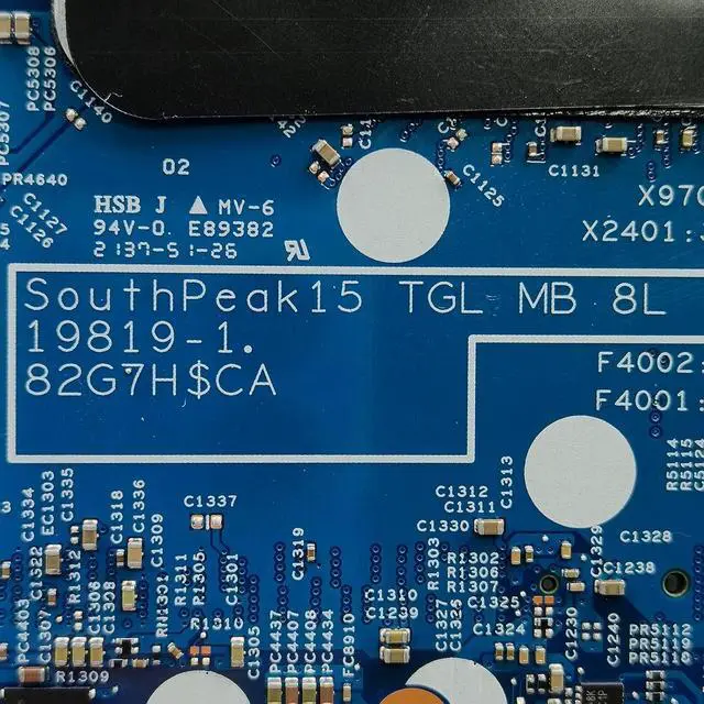 Alt view image 6 of 7 - Replacement for Dell Latitude 5520 Motherboard South Peak 15 TGL MB 8L 19819-1 System Board i5-1135G7 Processor 0625JD 625JD