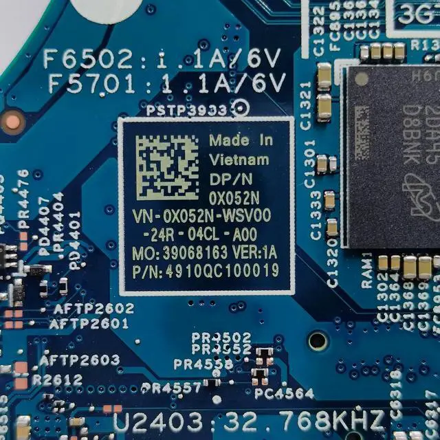 Alt view image 5 of 7 - Replacement for Dell Inspiron 16 Plus 7620 Motherboard Odin ADL H GTX 16N EC UMA 213216-1 System Board i5-12500H Processor 8GB RAM 0X052N X052N