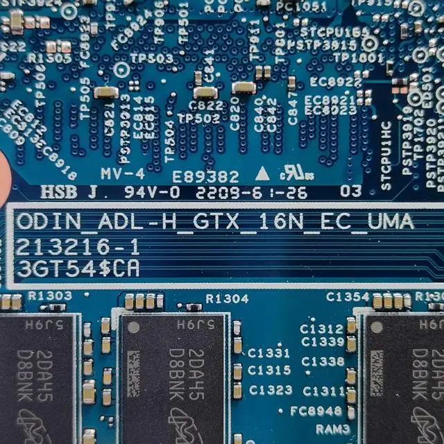 Alt view image 6 of 7 - Replacement for Dell Inspiron 16 Plus 7620 Motherboard Odin ADL H GTX 16N EC UMA 213216-1 System Board i5-12500H Processor 8GB RAM 0X052N X052N