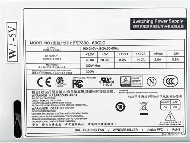 Alt view image 4 of 6 - FSP300-60GLC FSP300-60PFG FSP300-70PFL FSP250-60ATV (PF) for IPC-610 Industrial Computer Switching Power Supply(FSP300-60GLC 300W)