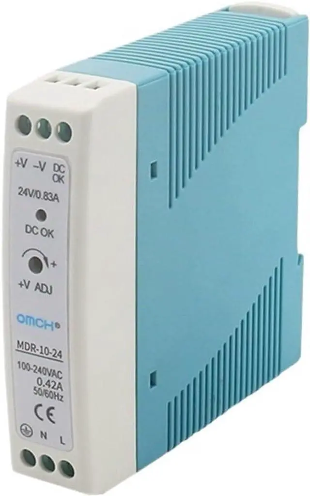 Main image of 10W 20W DIN-Rail LED Switching Power Supply MDR-10/20 Overload Protection Economical Thin Manufacture 5/12/24V(MDR-10-24)