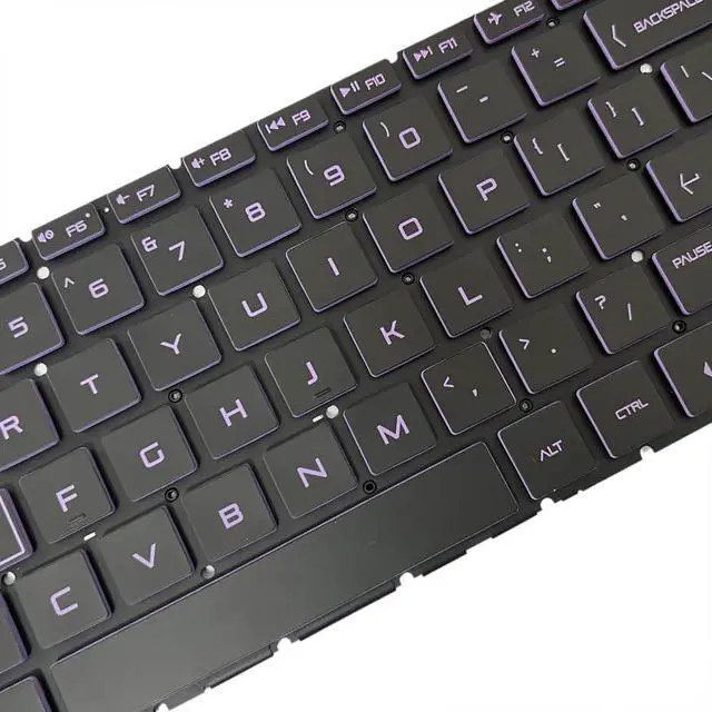 Alt view image 5 of 7 - ZAHARA US Purple Keyboard Backlight Backlit Replacement for HP Pavilion Gaming 15-CX NSK-XN2BC PK1328B1B0900101