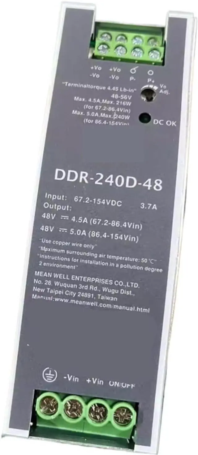 Main image of DC-DC Converter DDR-240D-48 Switching Power Supply 240W DIN Rail Type