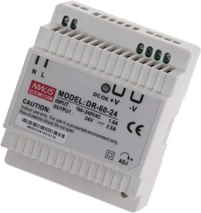 Main image of DR-60 DR-45 DR-30 30W 45W 60W Single Output 5V 12V 15V 24V Din Rail Switching Power Supply(12V,60W)