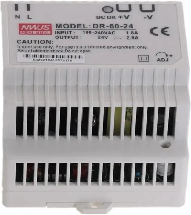 Alt view image 6 of 6 - DR-60 DR-45 DR-30 30W 45W 60W Single Output 5V 12V 15V 24V Din Rail Switching Power Supply(12V,60W)
