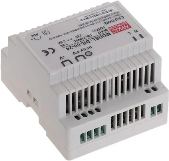 Alt view image 5 of 6 - DR-60 DR-45 DR-30 30W 45W 60W Single Output 5V 12V 15V 24V Din Rail Switching Power Supply(12V,60W)