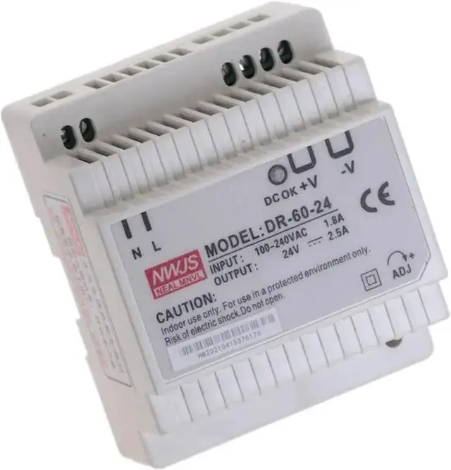 Alt view image 2 of 6 - DR-60 DR-45 DR-30 30W 45W 60W Single Output 5V 12V 15V 24V Din Rail Switching Power Supply(12V,60W)