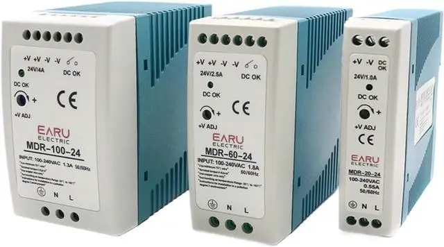 Main image of AC100-240V Input Mini Din Rail Switch Power Supply Voltage MDR-10W 20W 40W 60W 100W DC 5V 12V 15V 24V 36V 48V Output(5V,MDR-60)