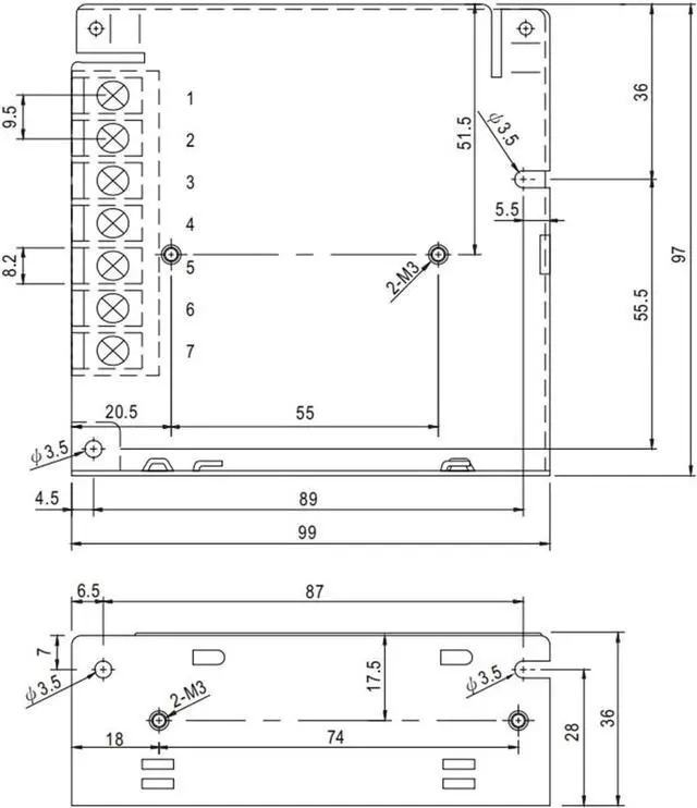 Alt view image 2 of 6 - 50W Switch Power Supply RD-50A RD-50B 5V 12V 24V for Co2 Cutting and Engraving Machine(RD-50B)
