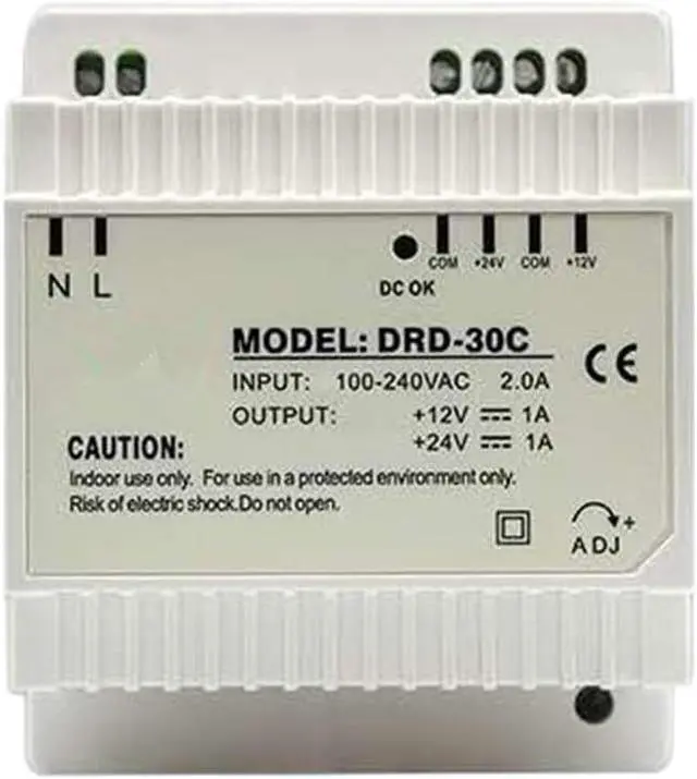 Alt view image 2 of 6 - 30W 60W 100W 120W Dual Group Output Switching Power Supply 5v 12v 24v Din Rail Type AC DC LED Power Supplies(5V 24V,60W)