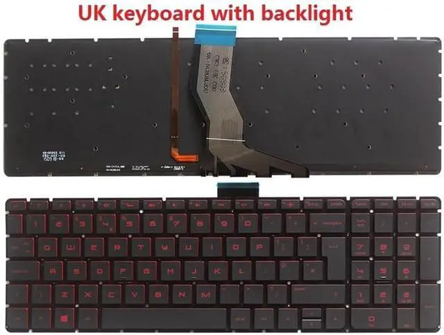Alt view image 2 of 3 - OEM HP Pavilion 15 Series Red Laptop Keyboard Replacement - Compatible with 15-AS, 15T-AS, 15-AE, 15-AH, 15T-AE, 15-BC, 15-AX, 15-AN, 15-BK, 15-AB, 15-AQ - New UK/Belgium Layout Accessories(Uk keyboar