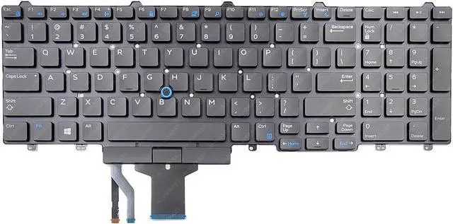 Main image of Replacement Parts for Dell Latitude 5580 5590 15.6" US-English Non-Backlit Dual Point Keyboard 0N7CXW