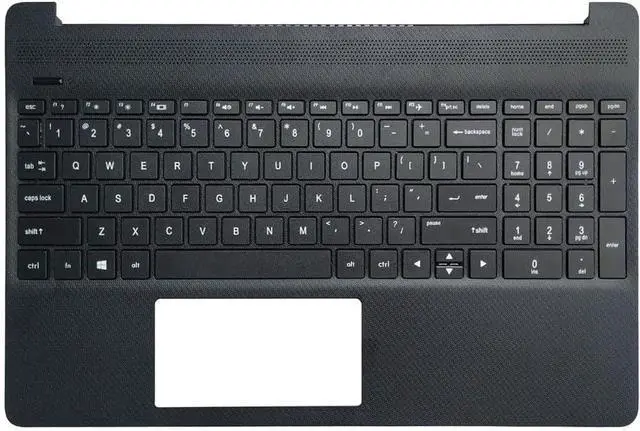 Main image of Laptop US Keyboard Compatible for HP Pavilion 15-ef1000 15-ef0000 15-ef2000 15z-ef100 15-ef1073wm 15-ef2127wm 15-ef2126wm 15-ef2125wm Palmrest Upper Cover Case Black No Backlit