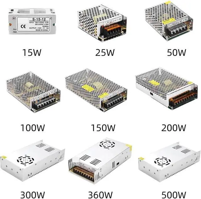 Alt view image 6 of 6 - 15W-500W Switching Power Supply AC 110V 220V to DC 5V 12V 24V 36V 48V 2A 5A 10A 15A 20A 30A LED Strip Switch Driver(12V4A 50W)