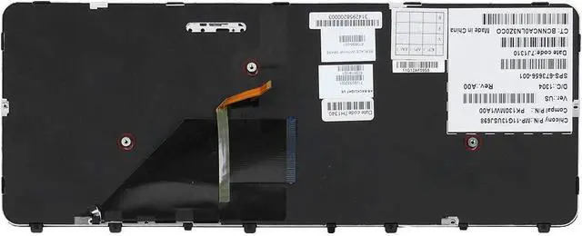 Alt view image 2 of 6 - New for HP Folio 13 13-1000 13-2000 Keyboard Glossy Frame US Backlit 673656-001