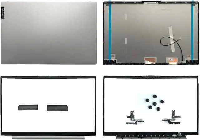 Main image of New Replacement LCD Back Cover Front Bezel Hinges Hinge Caps with 6 Screws for Lenovo IdeaPad 5 15IIL05 15ITL05 15ARE05 81YK 81YQ 5CB0X56524 5CB0X56072 5CB0Z31048 5B30S18942 5CB0X56071 (Silver)