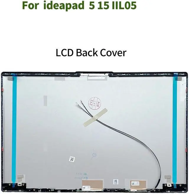 Alt view image 2 of 7 - New Replacement LCD Back Cover Front Bezel Hinges Hinge Caps with 6 Screws for Lenovo IdeaPad 5 15IIL05 15ITL05 15ARE05 81YK 81YQ 5CB0X56524 5CB0X56072 5CB0Z31048 5B30S18942 5CB0X56071 (Silver)