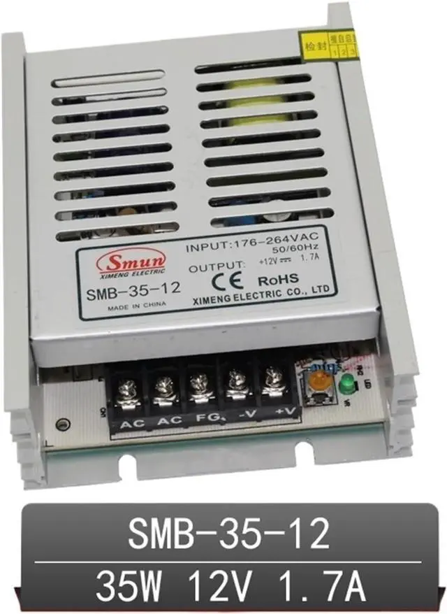 Alt view image 2 of 3 - 35W Ultra Thin Type Single Output Switching Mode Power Supply 12V 3A AC-DC Slim Led Driver SMB-35-12