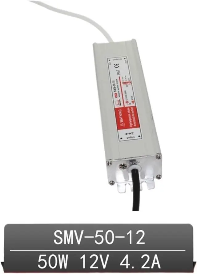 Alt view image 3 of 4 - 50W 12V 4A Waterproof IP67 LED Driver Switching Power Supply for Led Strip Light SMV-50-12