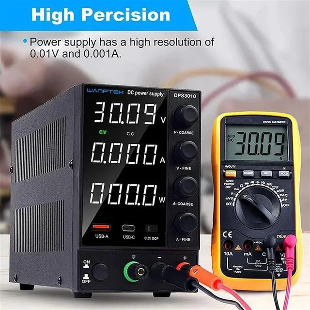 Alt view image 7 of 7 - Adjust Power Supply Adjustable Lab Bench Power 30V 10A 60V 5A AC Switching Stabilized Bench DPS3010U(DPS605U 60V 5A)
