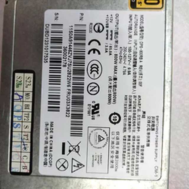 Alt view image 3 of 4 - PSU for RD630 RD640 800W Switching Power Supply DPS-800RB A DPS-800RB C DPS-800RB E DPS-800RB B 36002353