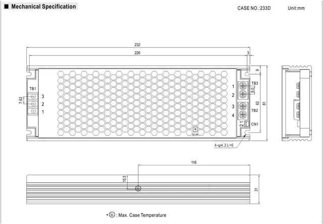 Alt view image 4 of 4 - Switching Power Supply UHP-500 Series 500W(UHP-500-48V 10.45A)
